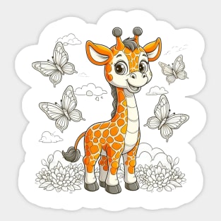 Delightful Giraffe Sticker